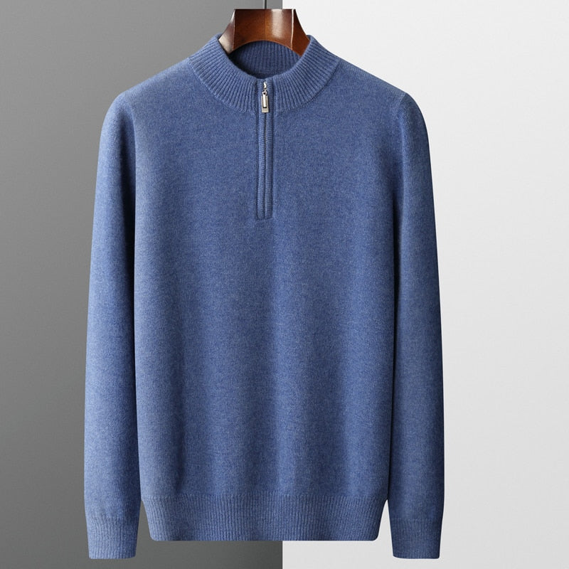Fabio Cashmere Quarter-Zip | CHARM CULTURE™