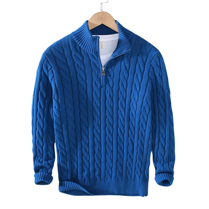Claudio Cable Knit Quarter-Zip | CHARM CULTURE™