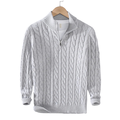 Claudio Cable Knit Quarter-Zip | CHARM CULTURE™